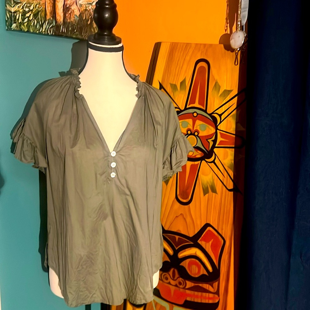 Veronica Beard Milly Shirt Size Large